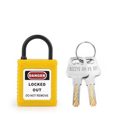 China Key Feature Insulation Safety Industrial Lockout Padlock with Master Key and 4*20MM Shackle for Industrial Lockout-tagout Conductive Areas for sale