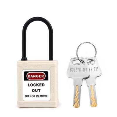 China Key Feature Industrial Insulated Lockout Safety Padlock with Master Key for Lockout Insulated Against the Effects of Electricity for sale