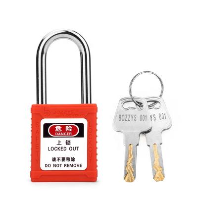 China PA 38mm Security Nylon Padlock with Keyed and Steel Keyed Shackle for Custom Coding and Industrial Lockout-Tagout Laser Tag for sale