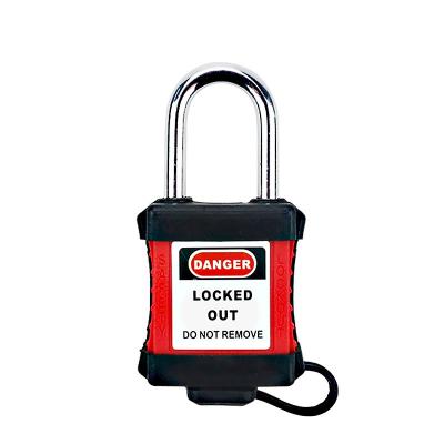 China Key Feature Lockout Safety Industrial Dustproof Insulated Padlock With Rubber Cover And Key Locked Device for sale