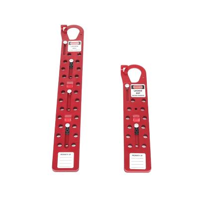 China Aluminum alloy 12 or 24 hole sliding lockout aluminum hasp for hardware repairs or adjustments for sale