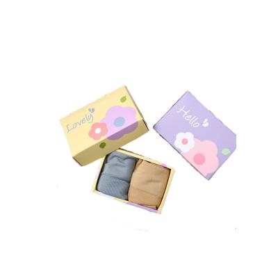 China Factory Sale Recyclable Creative Design Rectangular Top And Bottom Lid Paper Packaging Gift Box For Valentine's Day Gift Lady Underwear for sale