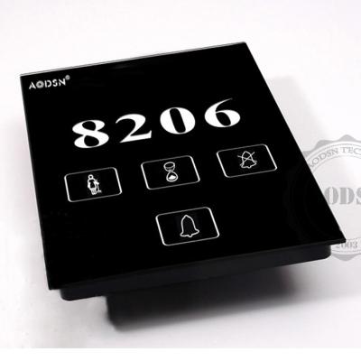 China AODSN Hotel Mirror Frame Panel Door Plate Easy Clean Doorbell System Led Sign Display for sale