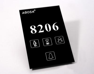 China AODSN Easy Clean Tempered Glass Hotel Electronic Door Plate for sale