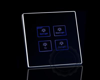 China Electrical Strip Light Switches 4 Screen Touch Control Switch 86*86mm Types for sale