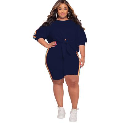 China 2021 Breathable Plus Size Women 2 Piece Pant Set Clothing Biker Shorts Outfits Custom Sweat Suit Jogging Sets 2 Piece Pant Set Outfits for sale