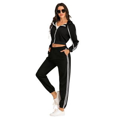 China 2021 Dropshipping Autumn Fashion Casual Sportswear Jacket QUICK DRY Hoodie Straight Leg Tracksuit Suits Women Two Piece Set for sale