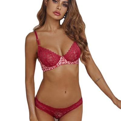 China Factory Wholesale QUICK DRY Charming Sexy Floral Lace Women Underwear Lingerie Bra Brief Sets for sale