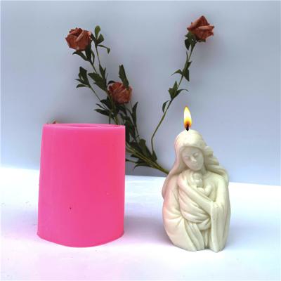 China L7108 DIY Aromatherapy Sustainable Candle Plaster Handmade Mother's Day Silicone Candle Molds for sale