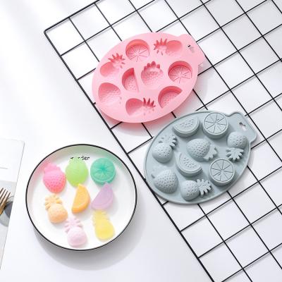 China Viable silicone mold fruit mold cake style summer M446 chocolate baking tool diy ice cube mold for sale