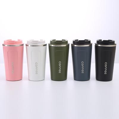 China B0388 380ml 510ml Eco-Friendly Sustainable Double Walled Stainless Steel Travel Coffee Mug Vacuum Insulated Reusable Tumbler Coffee Cups for sale