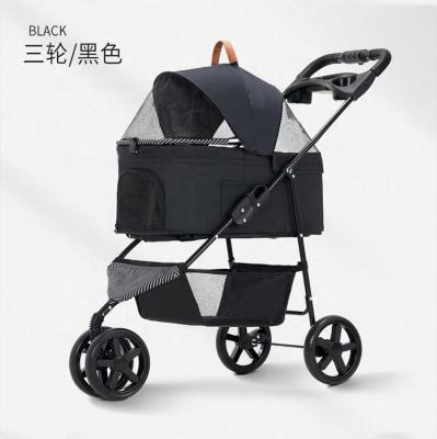 China Sustainable Foldable 3 Wheel Pet Stroller for sale