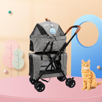 China Dogs Rodite Large 4 Wheels Travel Pet Stroller Carreolas Para Perros Luxury Jogging Double Dog Pet Stroller For Cats Dogs for sale