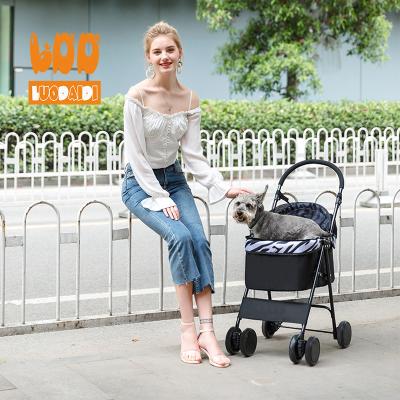 China 4 Wheels Sustainable Dog And Cat Pet Stroller Lightweight BL07 for sale