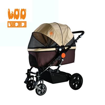 China Sustainable luxury 4 wheel pet stroller youtube dog stroller for sale