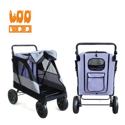 China Viable 300d Oxford Pet Stroller 2 In 1 Four Wheel Dog Stroller Pet Stroller for sale