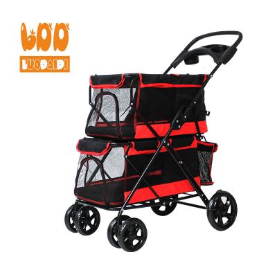 China Sustainable Double Decker Strollers Prams For Carriage Cat And Dog Travel Pet Carriertr BL04 for sale