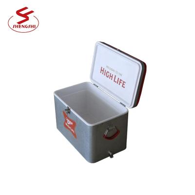 China Sustainable Customized Eco - Friendly Portable Metal Ice Beer Ice Chest Cooler For Party for sale