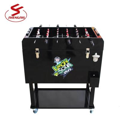 China Sustainable High Quality Metal Customized Cooler Cart With Foosball Table for sale