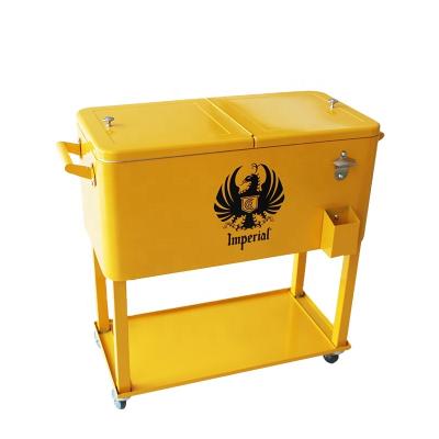 China Party Beverage Cooler Rolling Beverage Cooler Cart With Wheel for sale