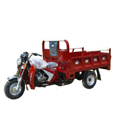 China 150 cc fuel cargo tricycle gasoline motorcycle water cooled agricultural tricycle with trolley for sale