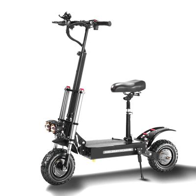 China 52V 3200W Unisex Battery Two Wheeler Foldable Electric Foot Kick E Brake System Cheap Lightweight 10inch Double Wheeler Scooter 52V 19/28/33 for sale