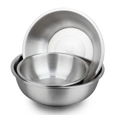 China Sustainable Wholesale 304 Stainless Steel Bowl And Dish For Kitchen Mixing Fruits And Vegetables for sale