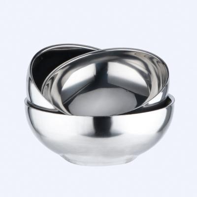 China RONGYE Wholesale Disposable High Quality Double Insulation Stainless Steel Hollow Bowl for Restaurant Canteen for sale