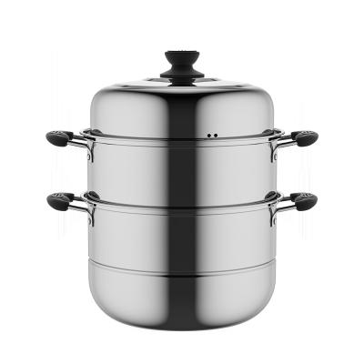 China Sustainable Wholesale RONGYE 3 Layers Stainless Steel Cooking Pot Industrial Kitchen Steamer Cookware for sale