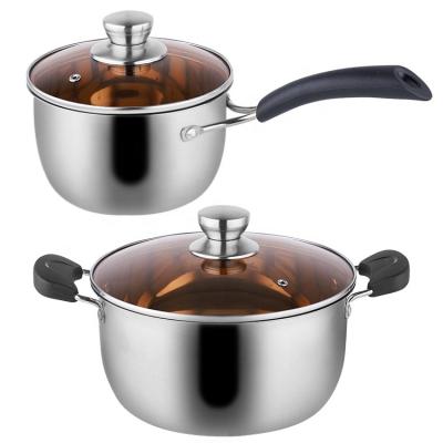 China High Quality Viable Compound Bottom Pot Multifunctional Stainless Steel Cookware Kitchenware Induction Pot for sale