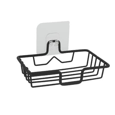 China Modern Wholesale Economical Tray Hotel Bathtub Transparent Wall Soap Dish Holder Hang Stainless Steel Soap Rack for sale