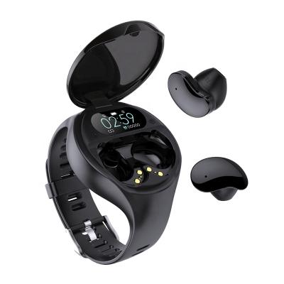 China Wifi 2021 Newly Arrival Earbuds BT Earphone 2 Smart Watch in1 TWS Wireless Earbuds With Multi Functions for sale