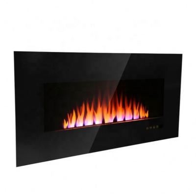 China Hotel mounted electric fireplace with real flame for sale