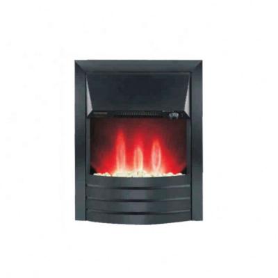 China Decorative electric heating +decorative fireplace heater with artificial fire flame, with metal trim for sale