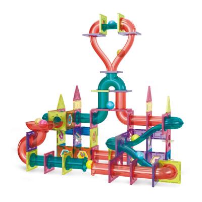 China Building Toy 191 PCS Toy To Build Magnetic Blocks Pack Construction Marble Run For Kids for sale