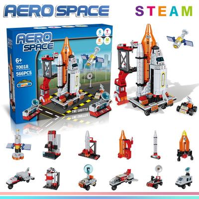 China Exploration Shuttle Space 566 Piece Building Toy Toys 12 in-1 ROD Aerospace Building Kit Toy For Kids Gifts for Boys 6-12 Year for sale