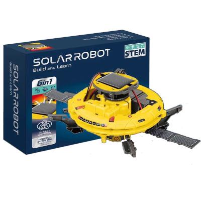 China 2 power systems: solar & 6-in-1 Educational Solar Battery Powered Robot Toys DIY Science Experiment Building Kit For Kids 2 Sun 1 Or Battery Operated for sale