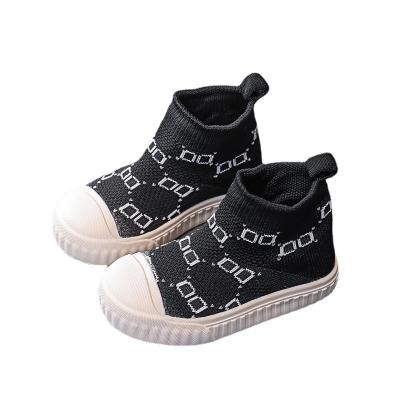 China Other 2021 fashion high top kids socks shoes baby soft sneaker casual flat sneakers kids knit girls boys sports for sale