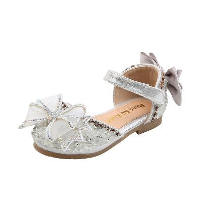 China Other New 2021 Summer Girl's Sandals Bow Pearl Rhinestone Princess Dancing Shoes Korean Children's Casual Sandals for sale