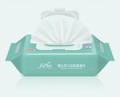 China Purfied Natural 100% Sensitive Water Moisture Cleaning Baby Wipes 80 Packs for sale