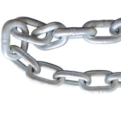 China Mooring Chain DIN 764 HDG Hot Dip Galvanized Chain For Marina Floating Dock Concrete Pontoon Jetties for sale