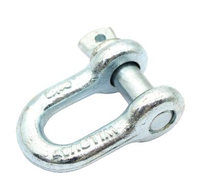 China Heavy Industry G210 USA Type Galvanized Lifting Screw High Strength Drop Forged Pin Chain Dee Shackles for sale