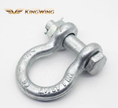 China Heavy Industry China Manufacturer G2130 Heavy Duty Hot Dip Galvanized US Type Safety Screw Pin Anchor Bow Type Lifting Bolt Shackle for sale