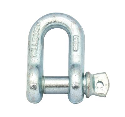 China Heavy Industry Hot Dip Galvanized G210 US Type Drop Forged 4 Times / 6 Times Lifting Screw Pin Anchor Chain Dee D Shackle for sale