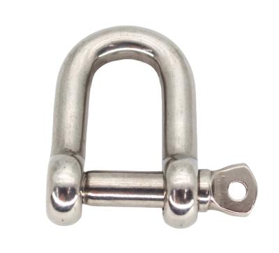 China Heavy Industry High Polished Stainless Steel AISI316 AISI304 European Dee D Big Shackle With Screw Collor Pin for sale