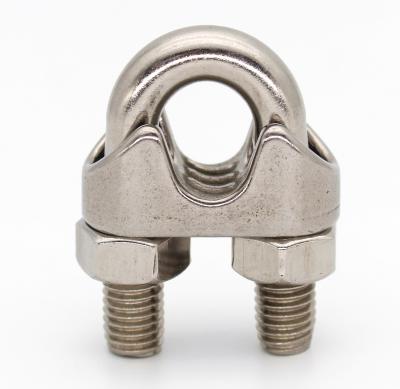 China Stainless Steel A2 A4 SS304 SS316 Polished DIN741 Standard Commercial Wire Rope Clips for sale