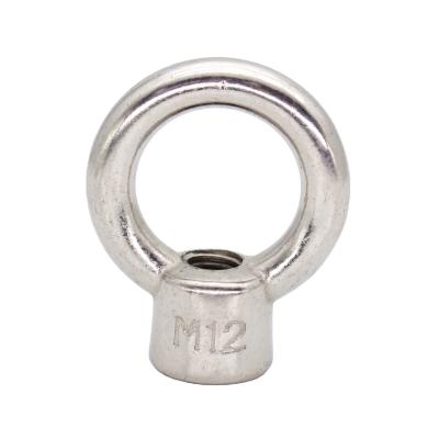 China Heavy industry marine gradeSS304 stainless steel SS316 AISI316 AISI304 polished M10 M12 M16 M24 JIS 1169 eye lifting nuts for sale