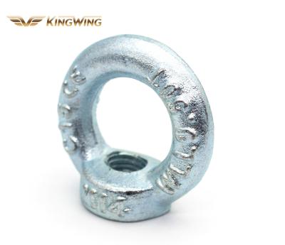 China Heavy Industry China Manufacturer Marine Rigging Hardware Galvanized C15 Carbon Steel Drop Forged DIN582 Standard Eye Lifting Nut for sale