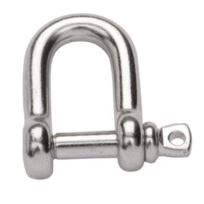 China Heavy Industry Stainless Steel AISI304 AISI316 USA Type G210 Polished Scrwe Pin Anchor Chain D High Strength Shackle for sale