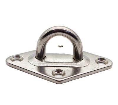 China 316 Stainless Steel Diamond Pad Stainless Steel Rigging Eyes Marine Deck Hardware Eye Plate for sale